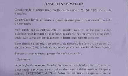 SUPREMO TRIBUNAL DE JUSTIÇA EXTINGUE 28 PARTIDOS