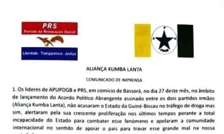 Aliança KUMBA LANTA acusa presidência da República de sequestro das instituições do Estado